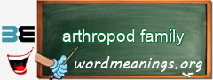 WordMeaning blackboard for arthropod family